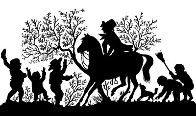 Silhouette of a Man on a Horse