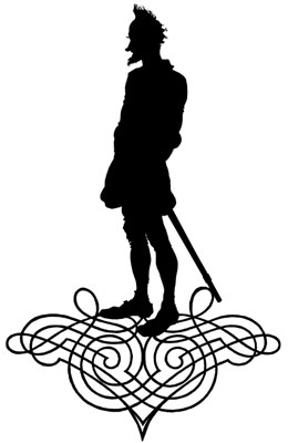Silhouette of a Man with a Sword