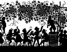 Silhouette of People Drinking