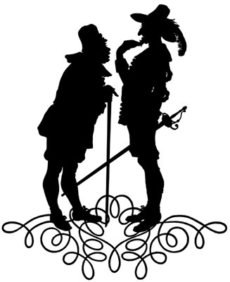 Silhouette of Men Having a Discussion