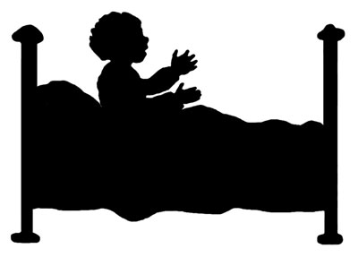 Silhouette of a Child in Bed