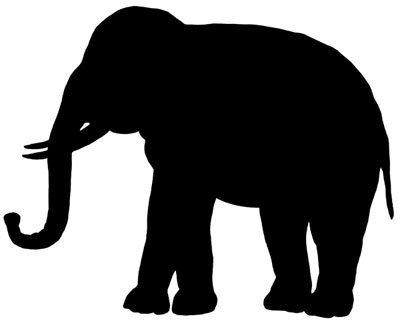 Silhouette of an Elephant