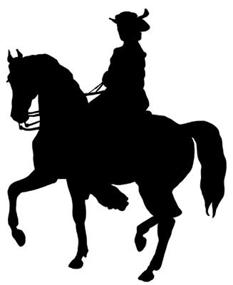 Horse and Girl Silhouette