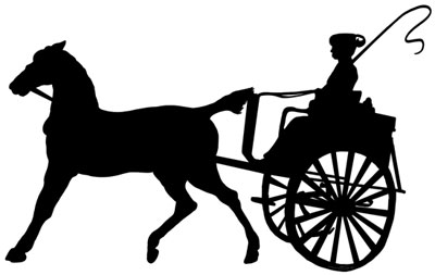 Horse and Buggy Silhouette