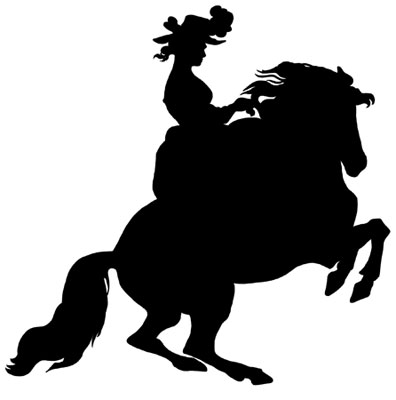 Horse Silhouette with Rider