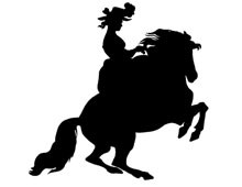 Horse Silhouette with Rider
