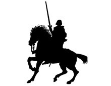 Knight on a Horse Silhouette