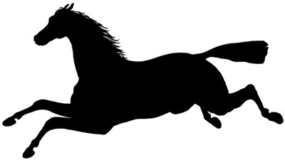 Silhouette of Galloping Horse