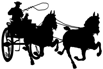 Silhouette of Horse and Carriage