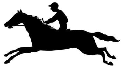 Silhouette of Horse and Jockey