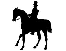 Horse and Rider Silhouette Image
