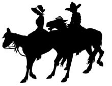 Silhouette Picture of Horses