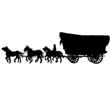 Horse and Covered Wagon Clipart