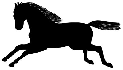 Silhouette of Horse Galloping